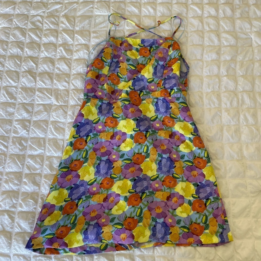 Zara Floral Multicolor Sleeveless mini dress